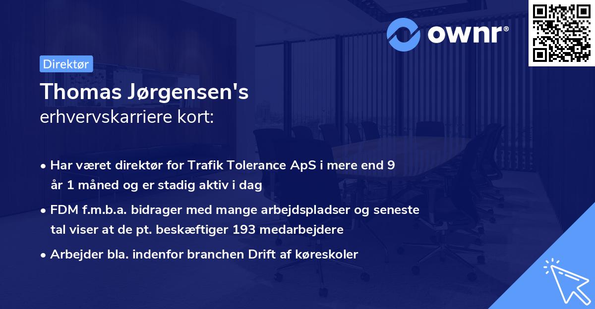 Thomas Jørgensen's erhvervskarriere kort