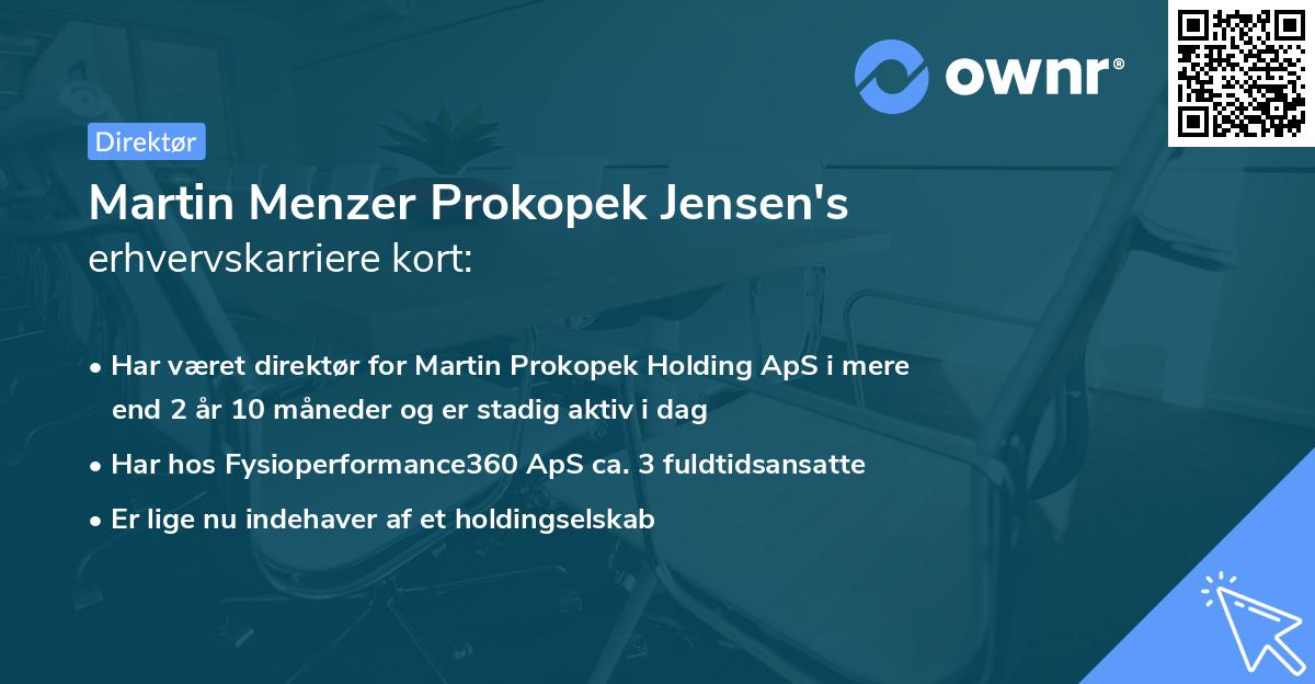 Martin Menzer Prokopek Jensen's erhvervskarriere kort