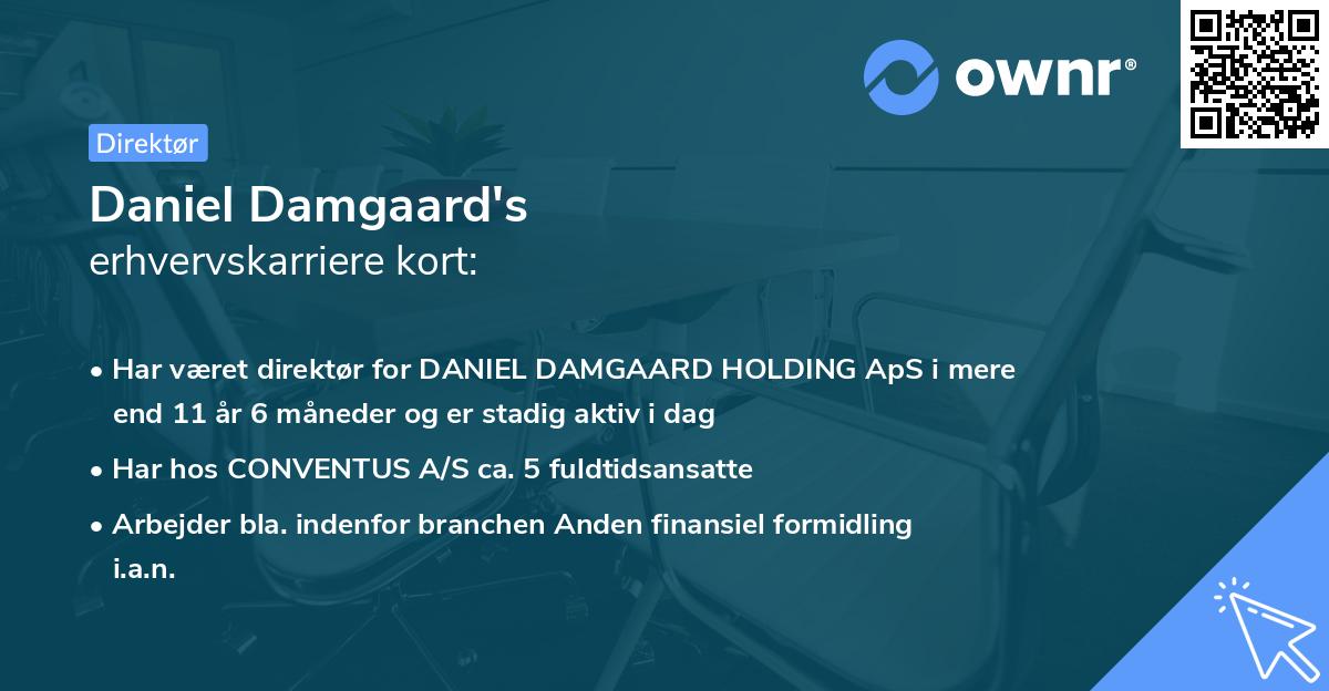 Daniel Damgaard's erhvervskarriere kort