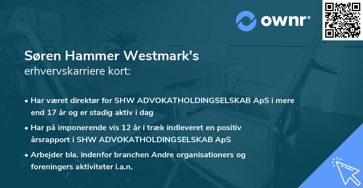 Søren Hammer Westmark's erhvervskarriere kort