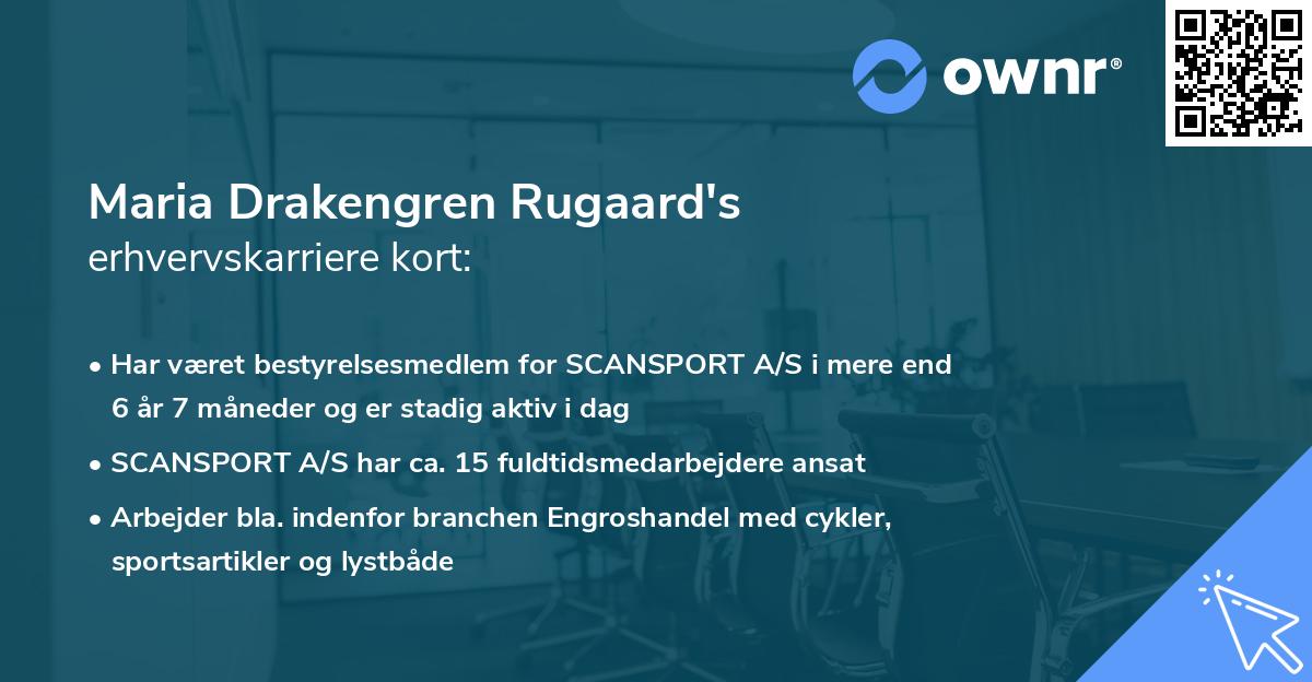Maria Drakengren Rugaard's erhvervskarriere kort
