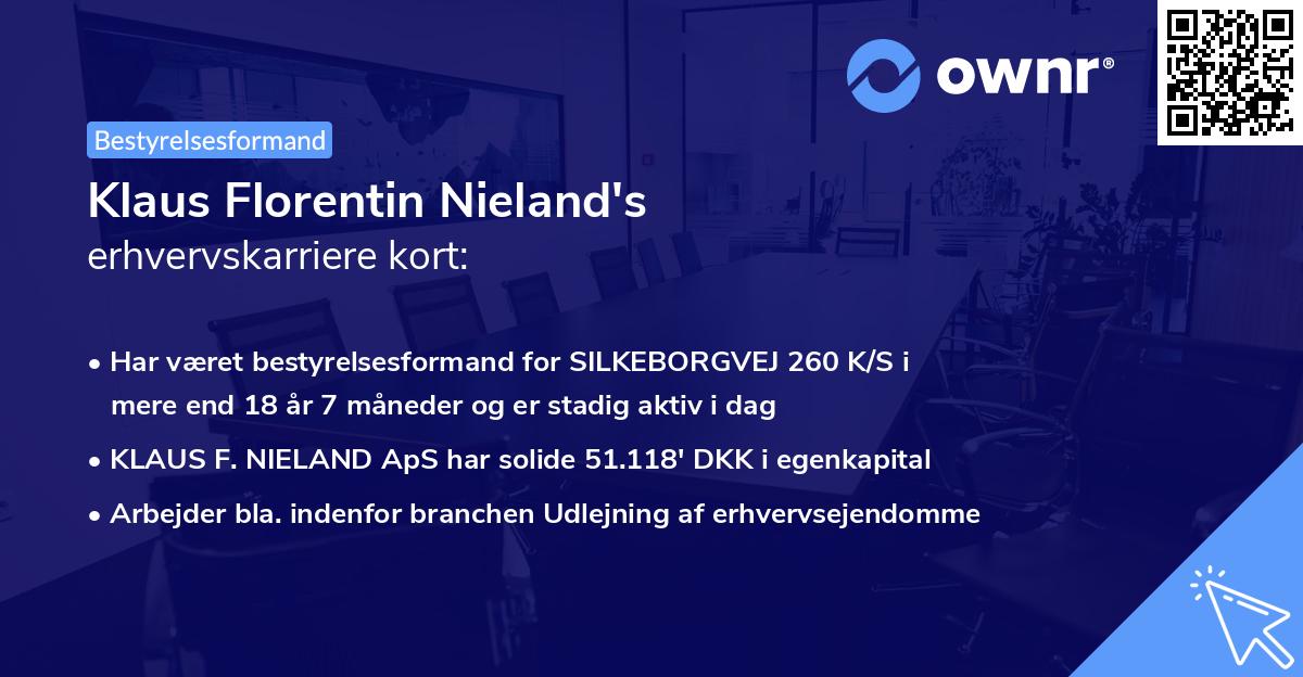 Klaus Florentin Nieland's erhvervskarriere kort