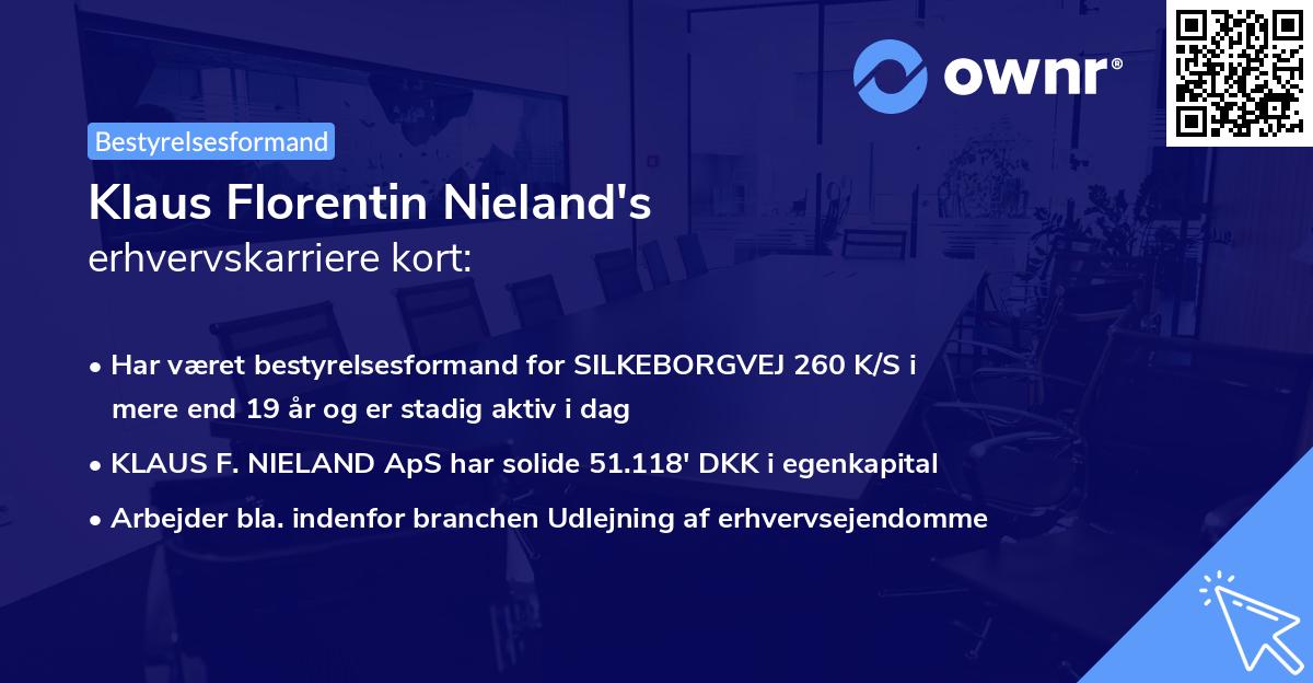 Klaus Florentin Nieland's erhvervskarriere kort