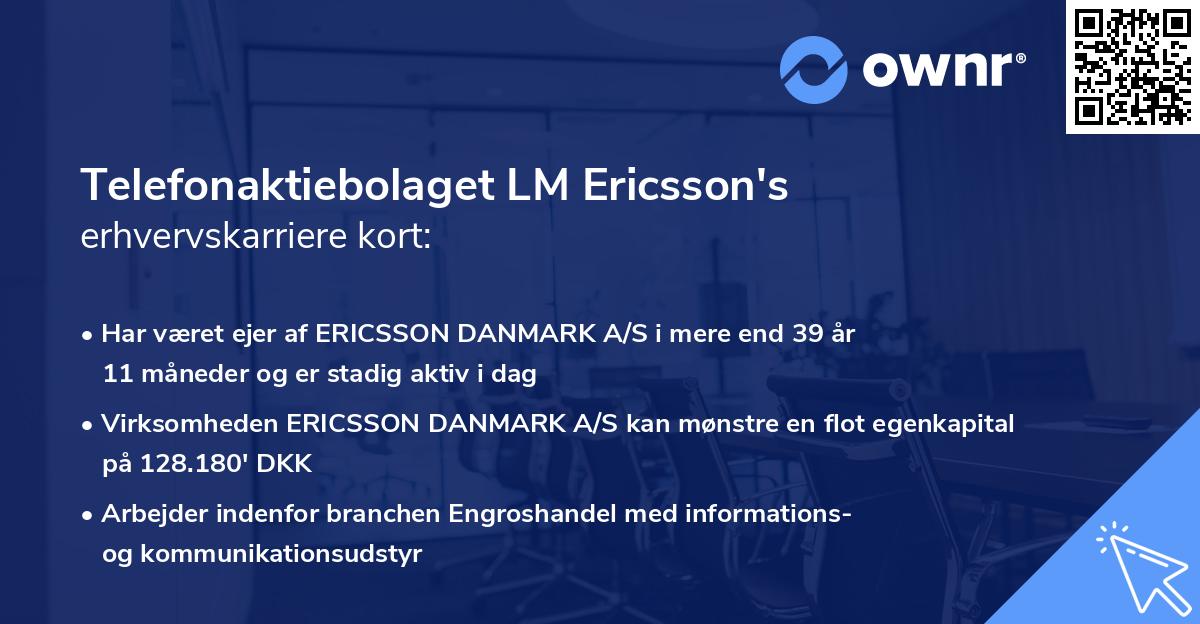 Telefonaktiebolaget LM Ericsson's erhvervskarriere kort