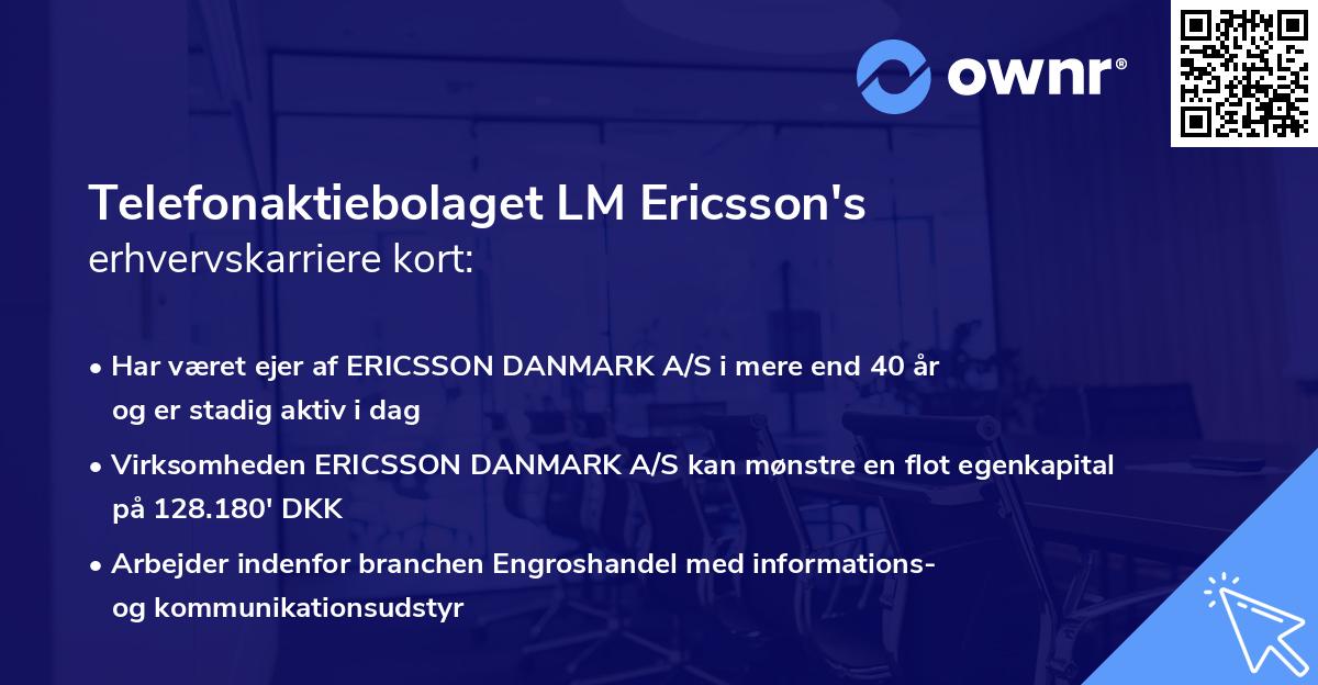 Telefonaktiebolaget LM Ericsson's erhvervskarriere kort