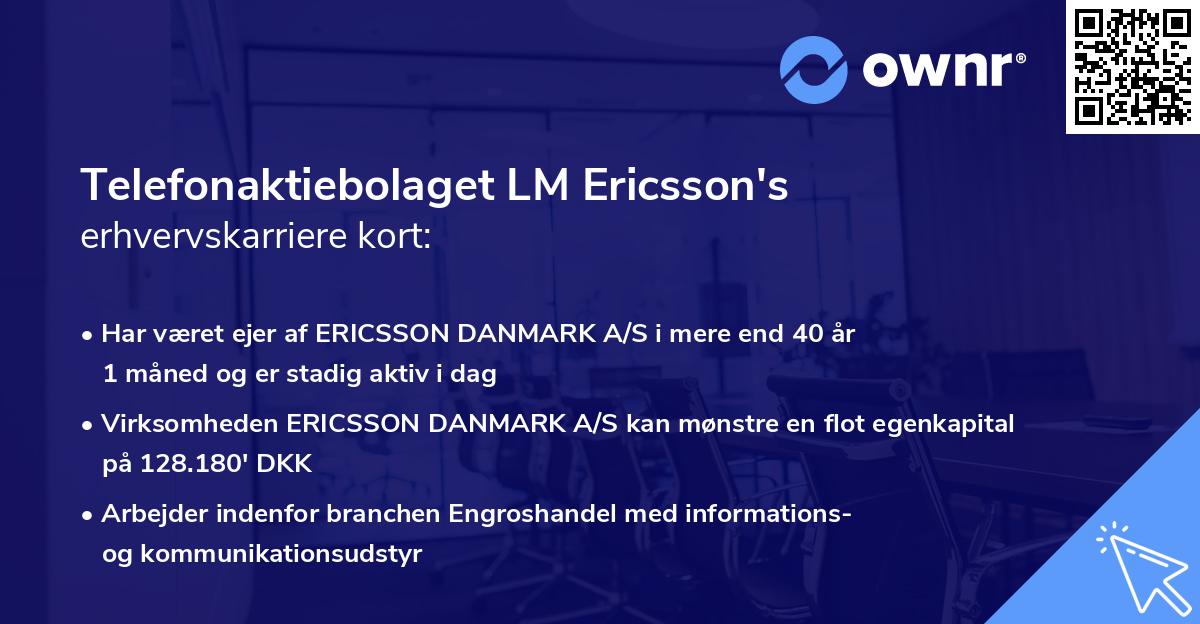 Telefonaktiebolaget LM Ericsson's erhvervskarriere kort