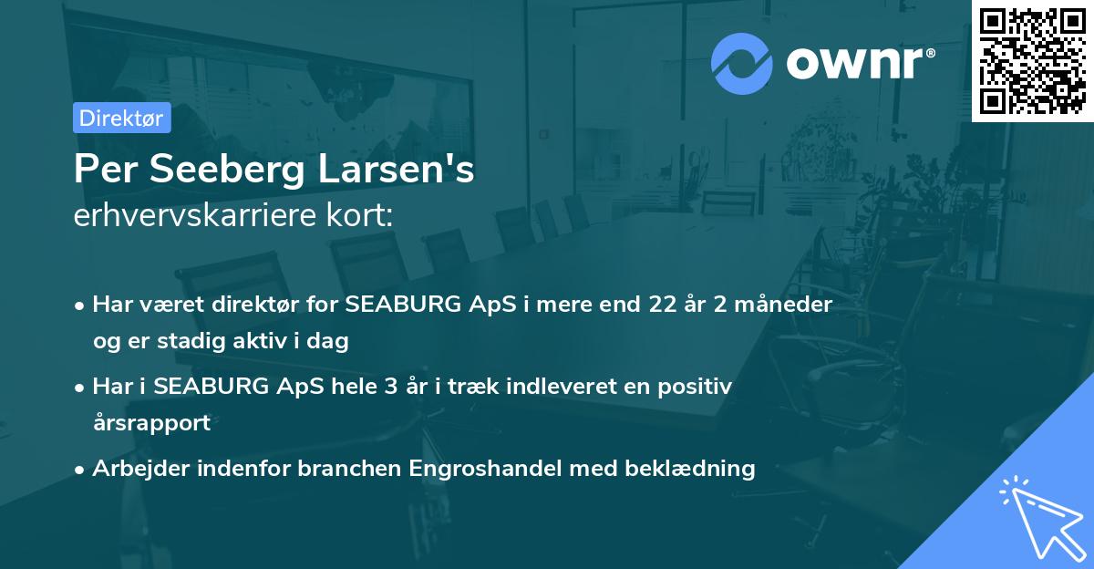 Per Seeberg Larsen's erhvervskarriere kort