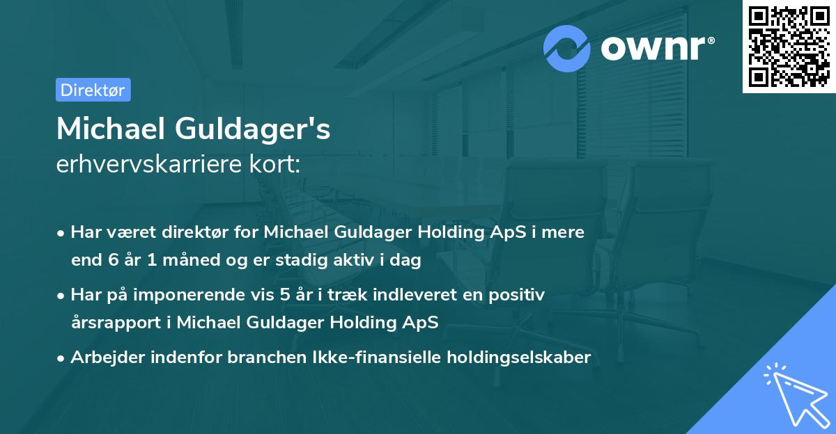 Michael Guldager's erhvervskarriere kort