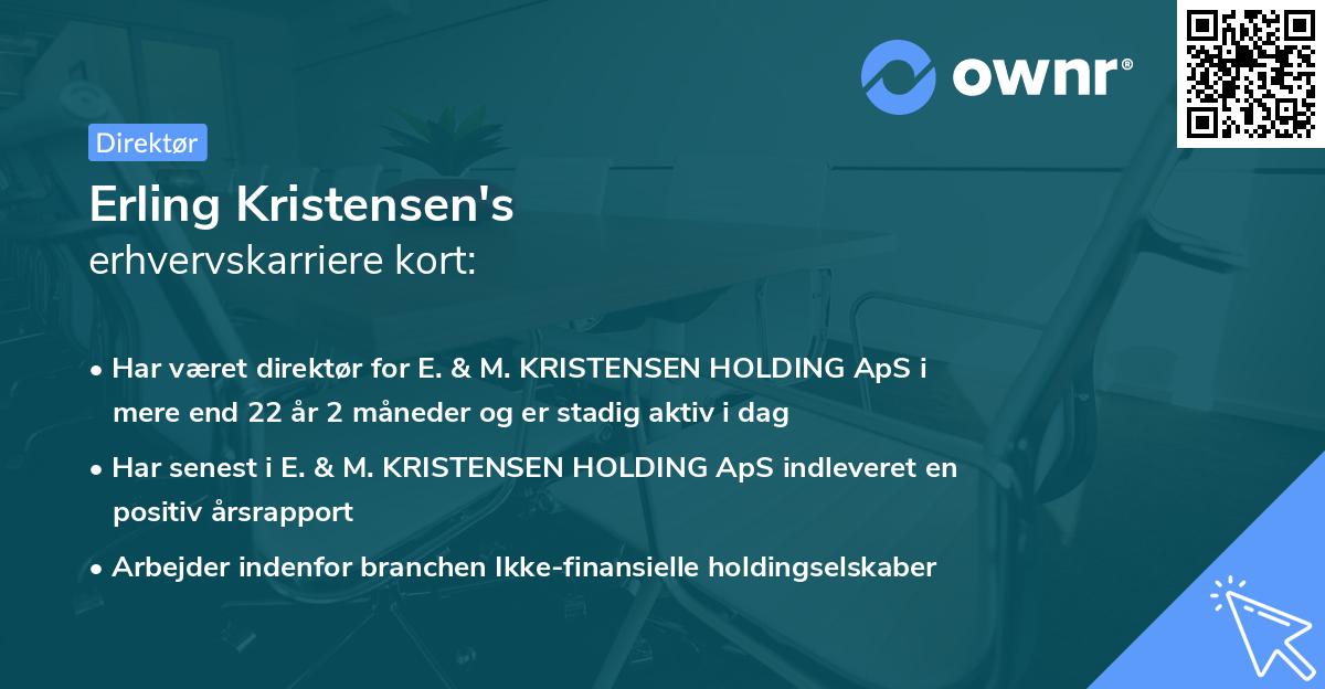 Erling Kristensen's erhvervskarriere kort