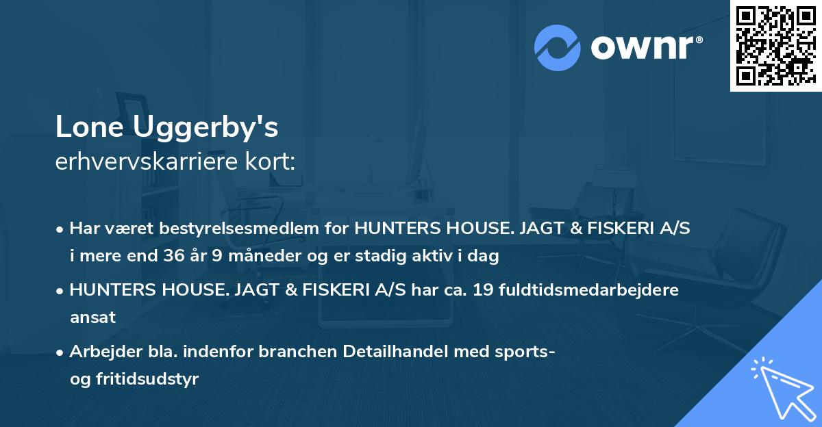 Lone Uggerby's erhvervskarriere kort