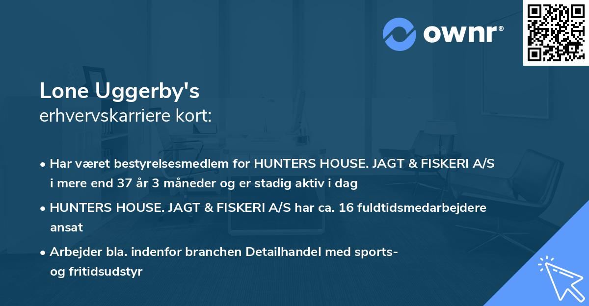 Lone Uggerby's erhvervskarriere kort