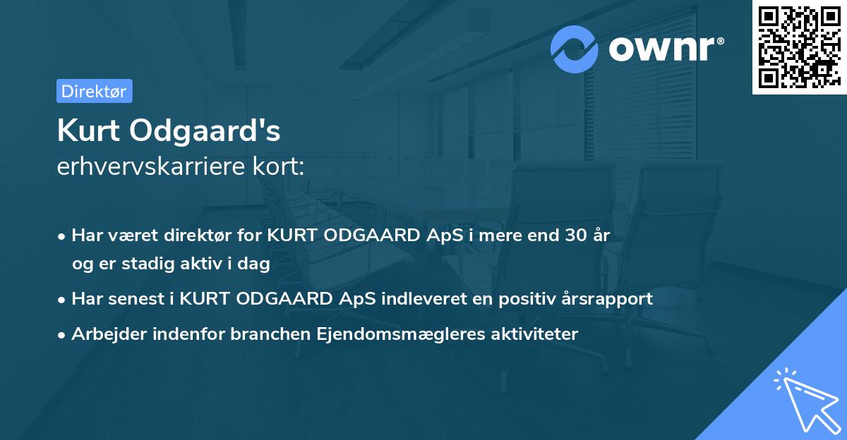 Kurt Odgaard's erhvervskarriere kort