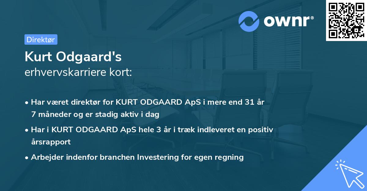 Kurt Odgaard's erhvervskarriere kort
