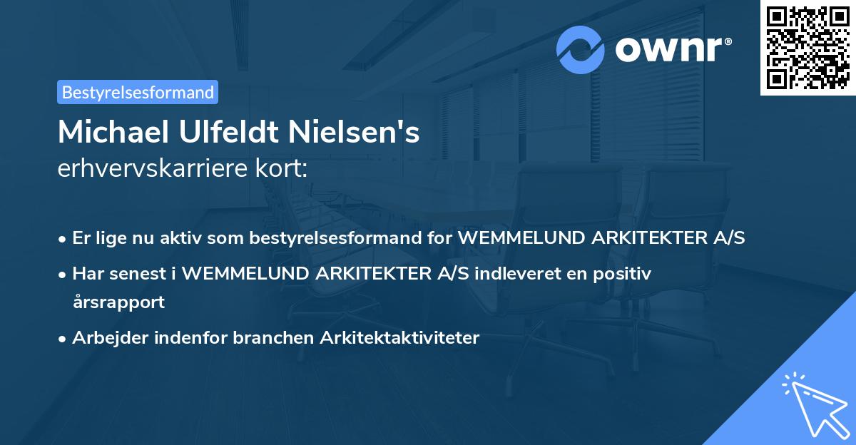Michael Ulfeldt Nielsen's erhvervskarriere kort
