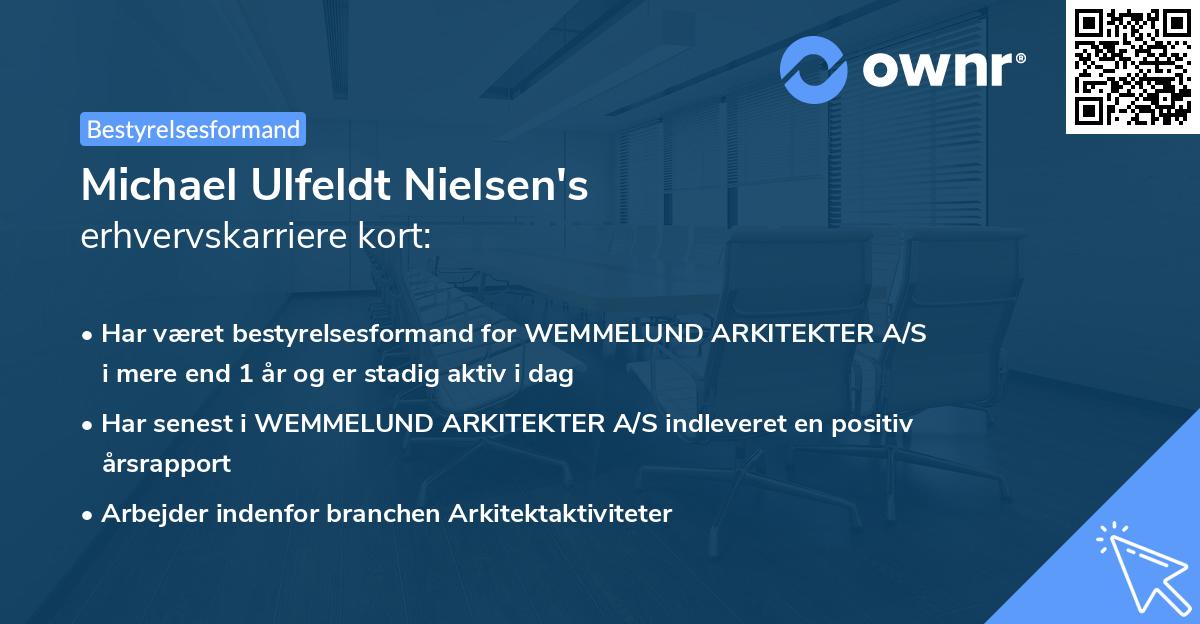 Michael Ulfeldt Nielsen's erhvervskarriere kort