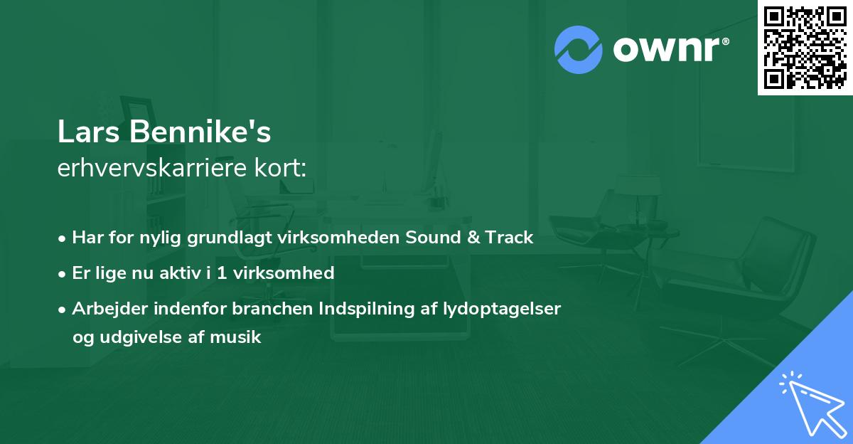 Lars Bennike's erhvervskarriere kort