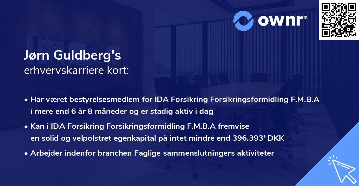 Jørn Guldberg's erhvervskarriere kort