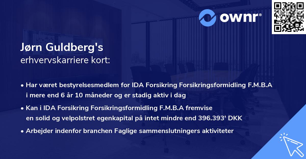Jørn Guldberg's erhvervskarriere kort