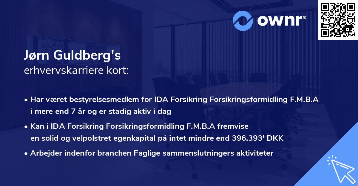 Jørn Guldberg's erhvervskarriere kort
