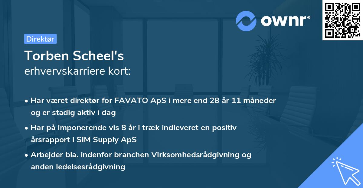 Torben Scheel's erhvervskarriere kort