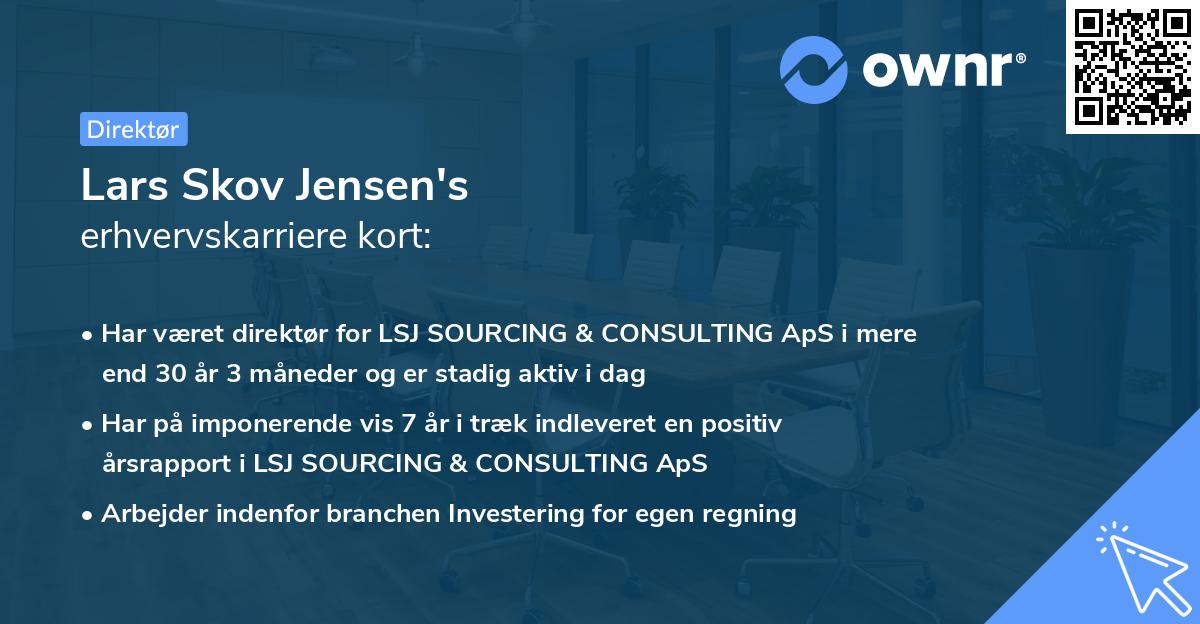 Lars Skov Jensen's erhvervskarriere kort