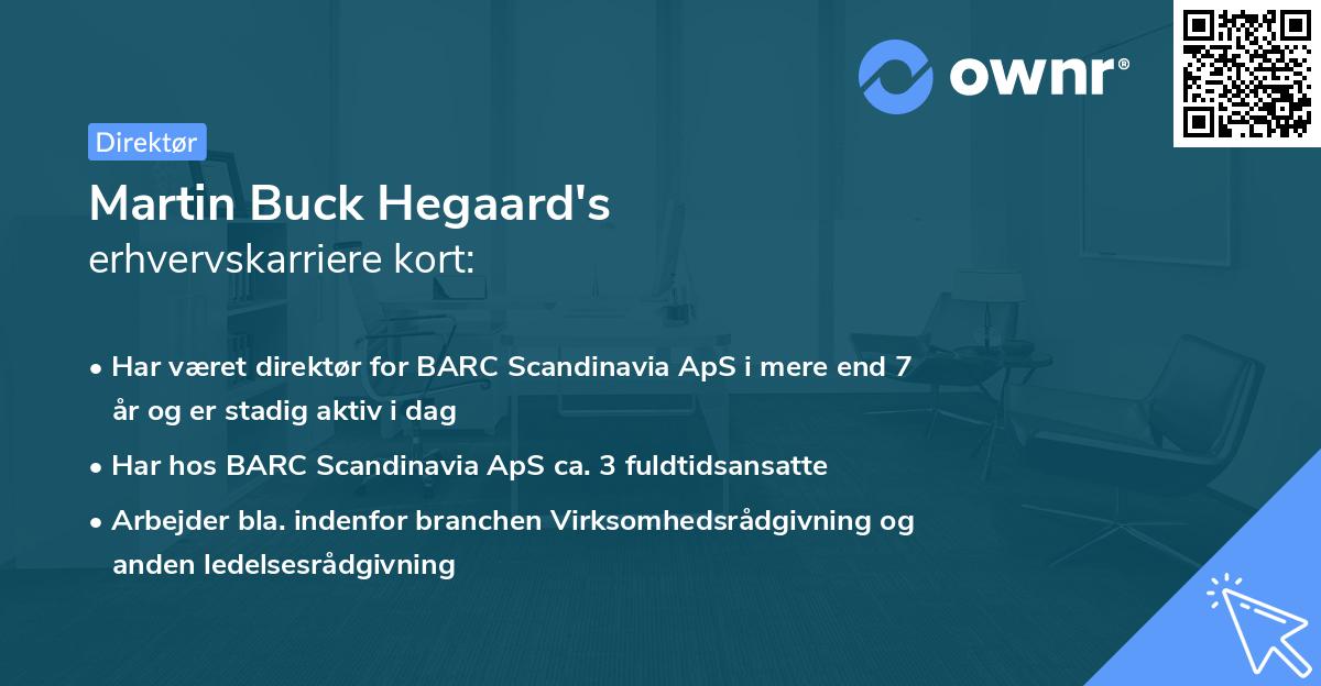 Martin Buck Hegaard's erhvervskarriere kort