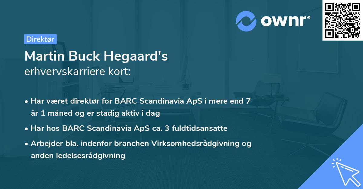 Martin Buck Hegaard's erhvervskarriere kort