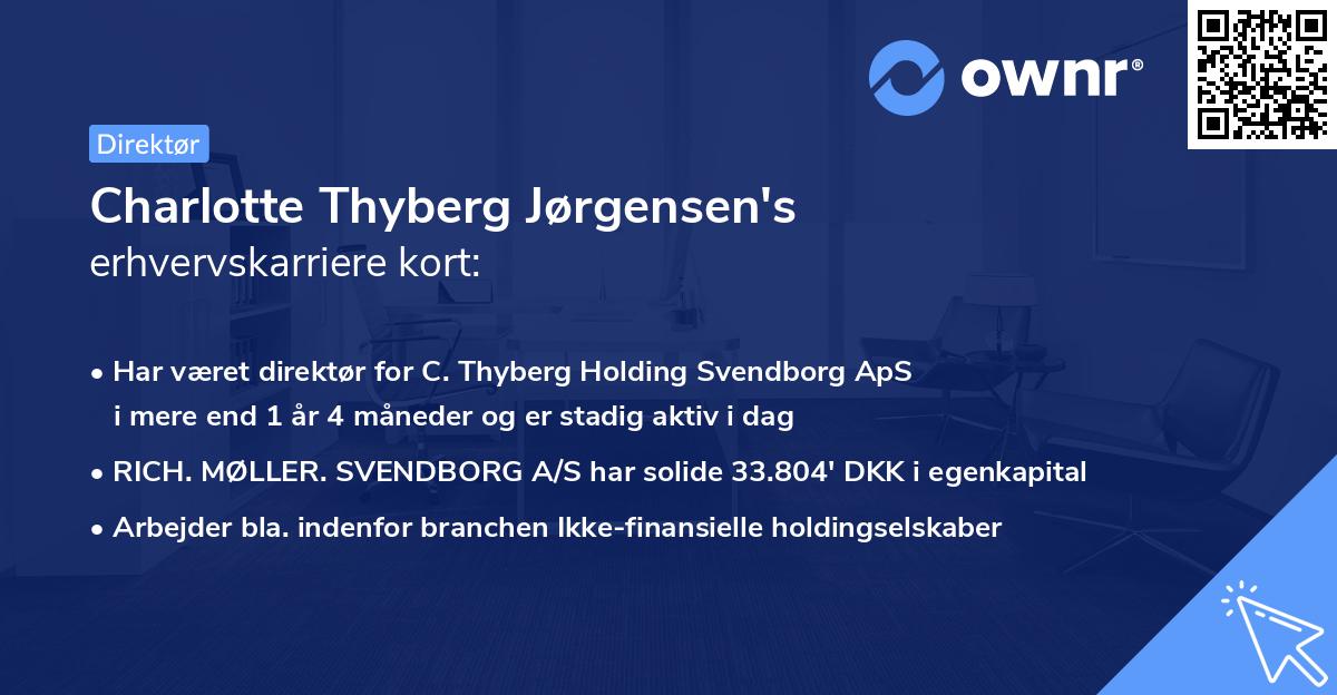 Charlotte Thyberg Jørgensen's erhvervskarriere kort