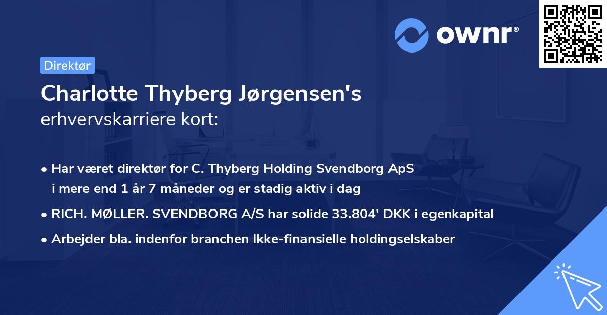 Charlotte Thyberg Jørgensen's erhvervskarriere kort