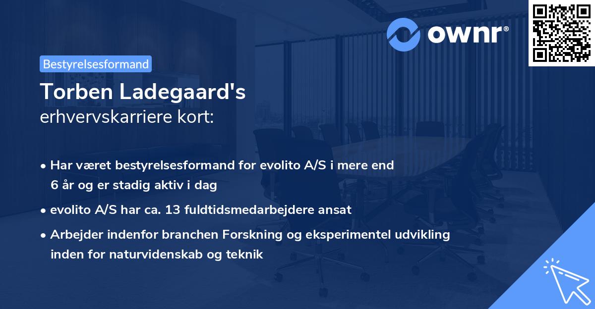 Torben Ladegaard's erhvervskarriere kort