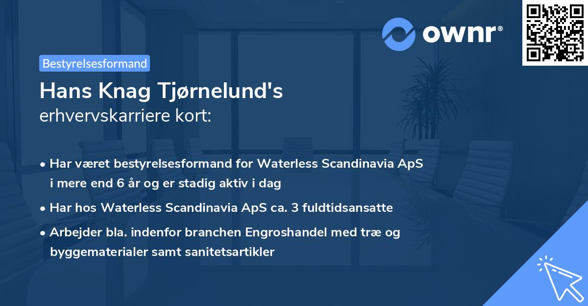 Hans Knag Tjørnelund's erhvervskarriere kort
