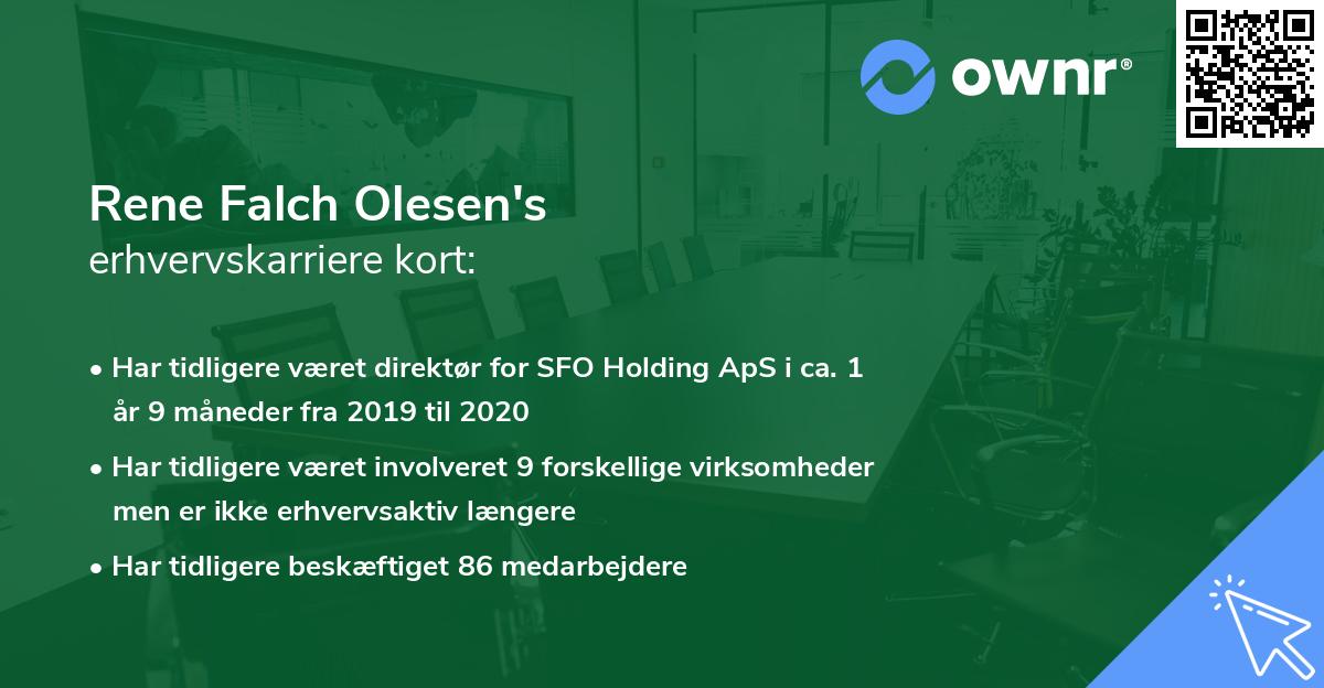Rene Falch Olesen's erhvervskarriere kort