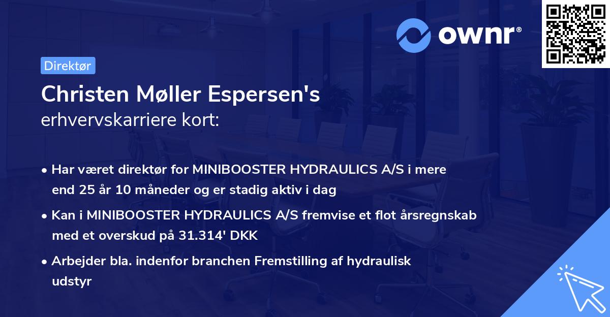 Christen Møller Espersen's erhvervskarriere kort