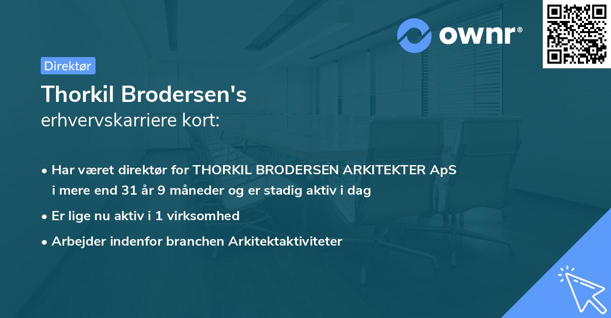 Thorkil Brodersen's erhvervskarriere kort