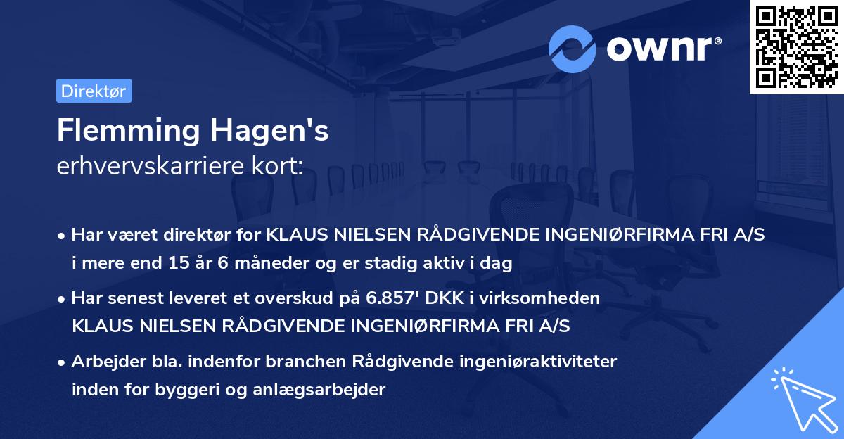 Flemming Hagen's erhvervskarriere kort