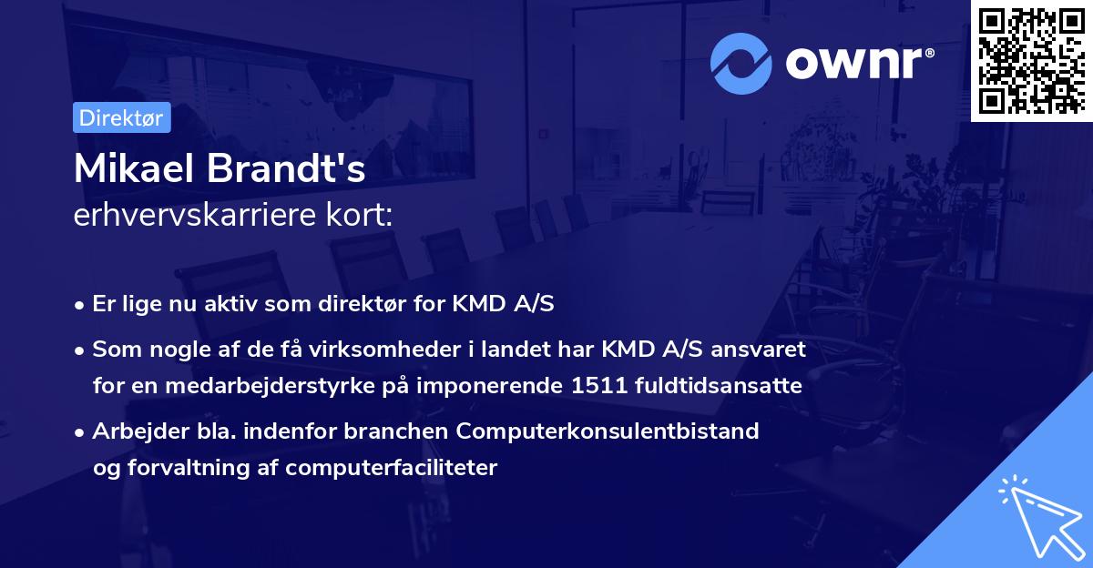 Mikael Brandt's erhvervskarriere kort