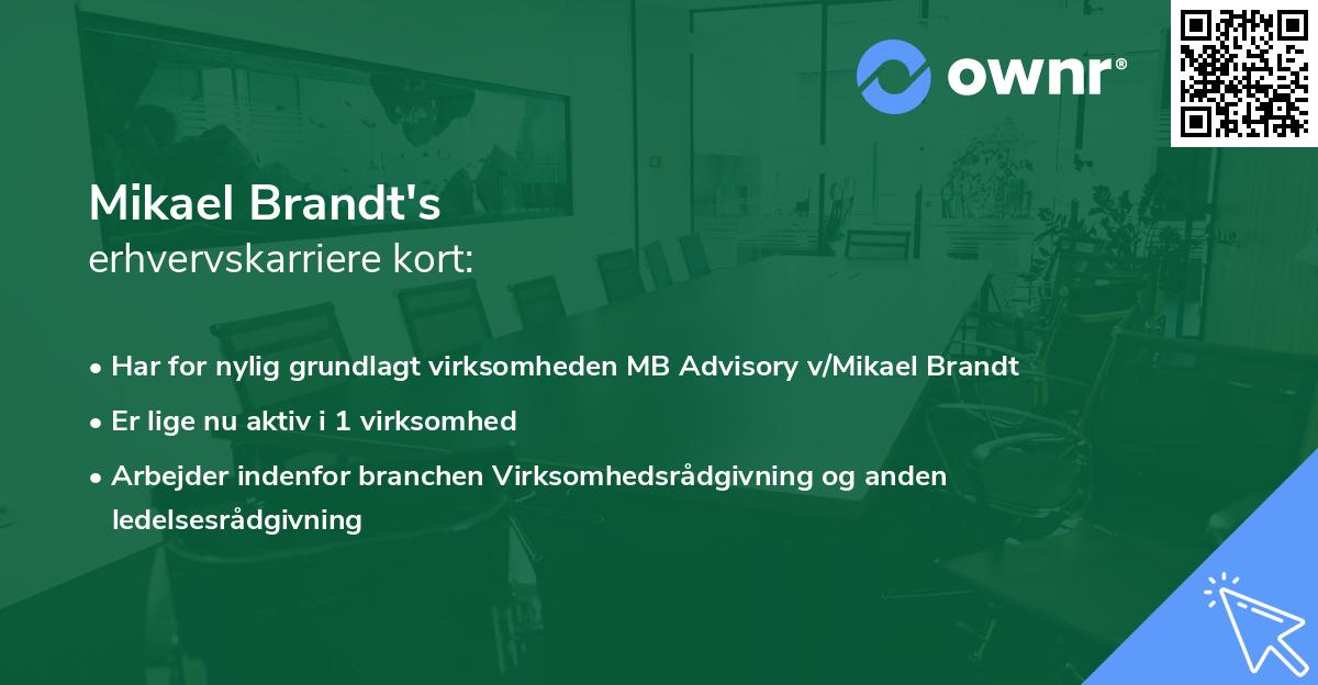 Mikael Brandt's erhvervskarriere kort