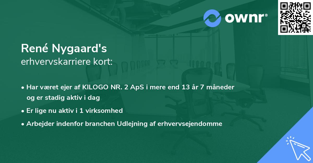 René Nygaard's erhvervskarriere kort