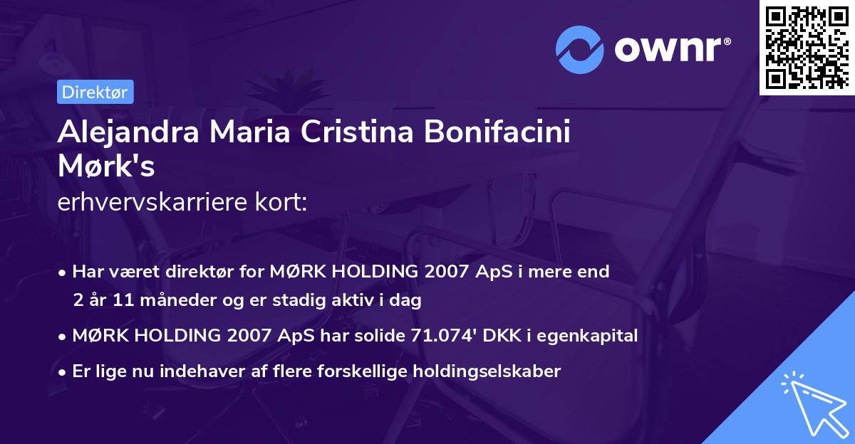 Alejandra Maria Cristina Bonifacini Mørk's erhvervskarriere kort