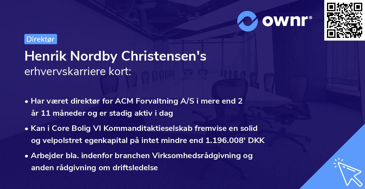 Henrik Nordby Christensen's erhvervskarriere kort