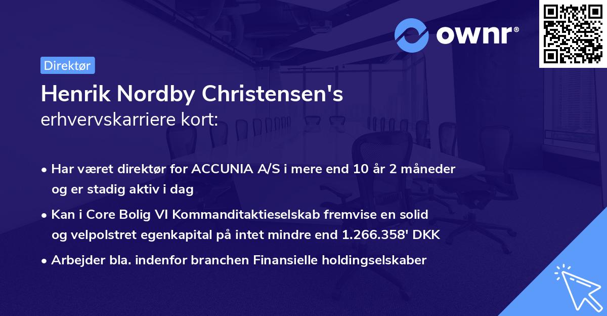 Henrik Nordby Christensen's erhvervskarriere kort