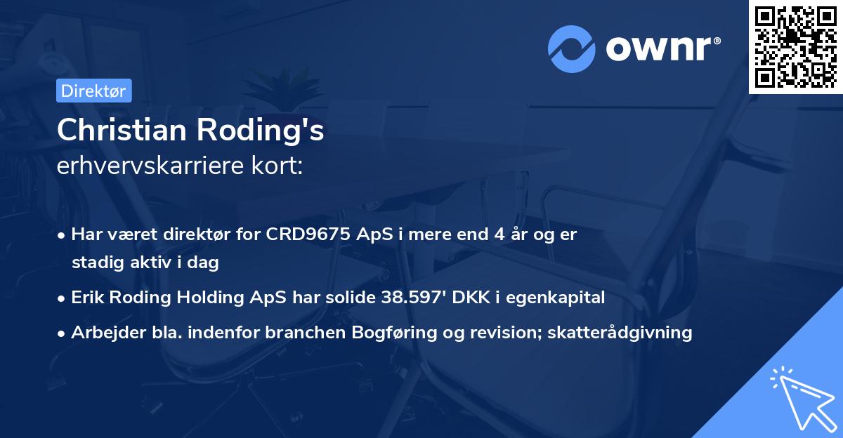 Christian Roding's erhvervskarriere kort