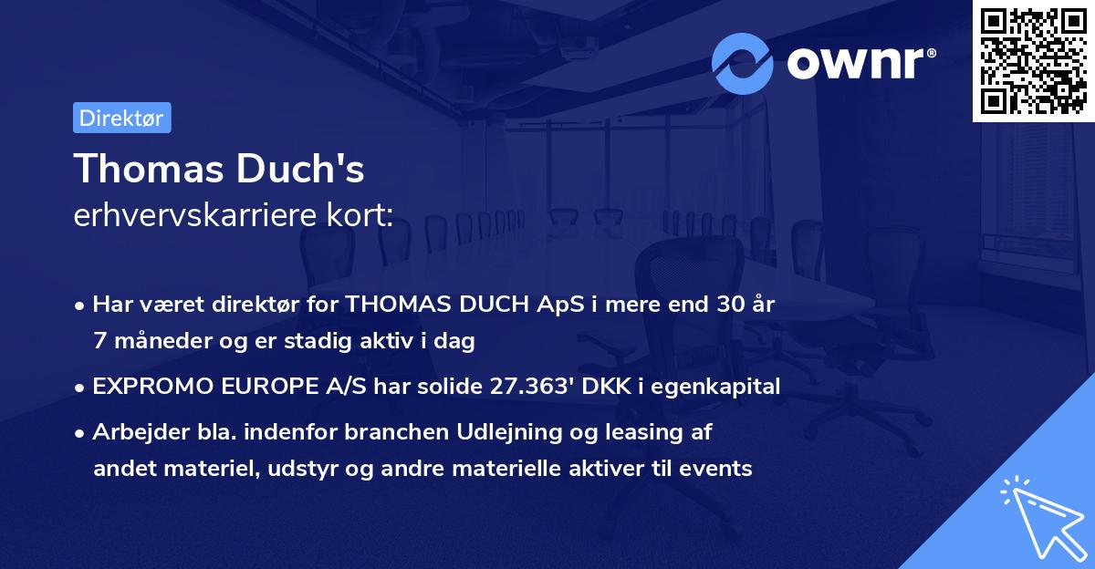 Thomas Duch's erhvervskarriere kort