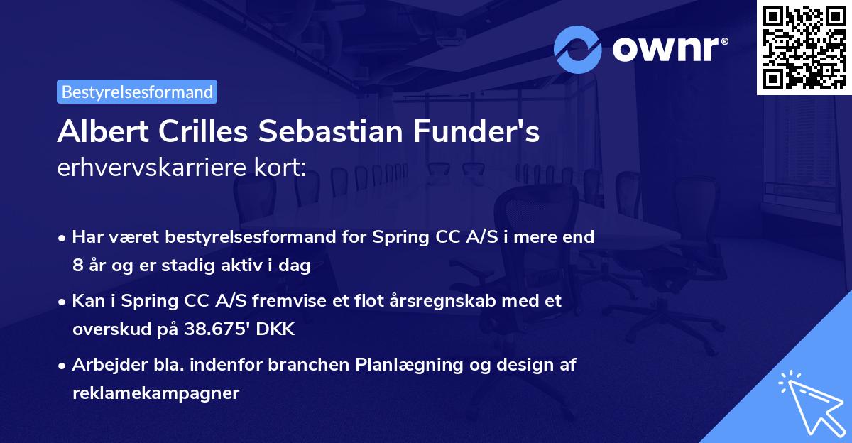 Albert Crilles Sebastian Funder's erhvervskarriere kort
