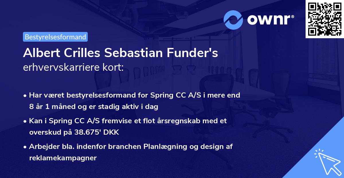 Albert Crilles Sebastian Funder's erhvervskarriere kort