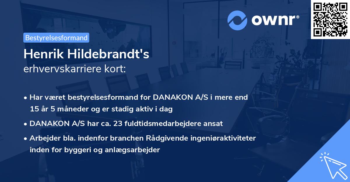 Henrik Hildebrandt's erhvervskarriere kort