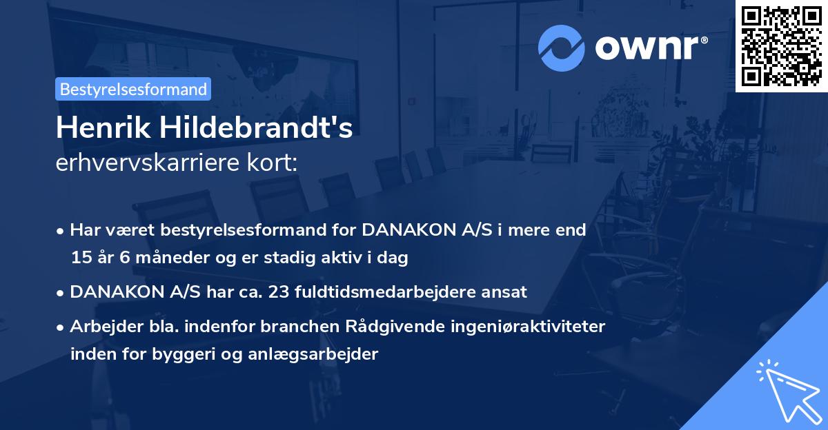 Henrik Hildebrandt's erhvervskarriere kort