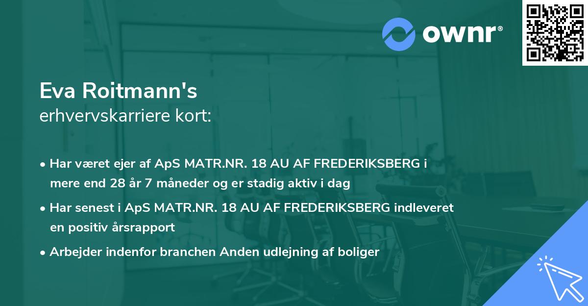 Eva Roitmann's erhvervskarriere kort