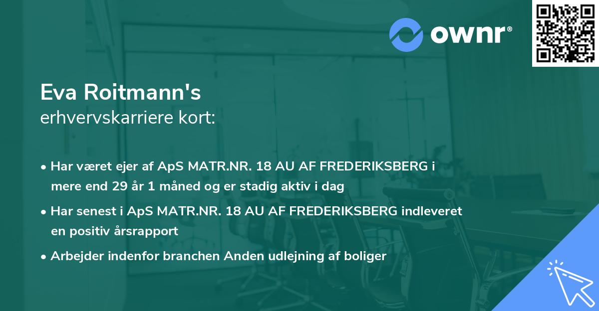 Eva Roitmann's erhvervskarriere kort