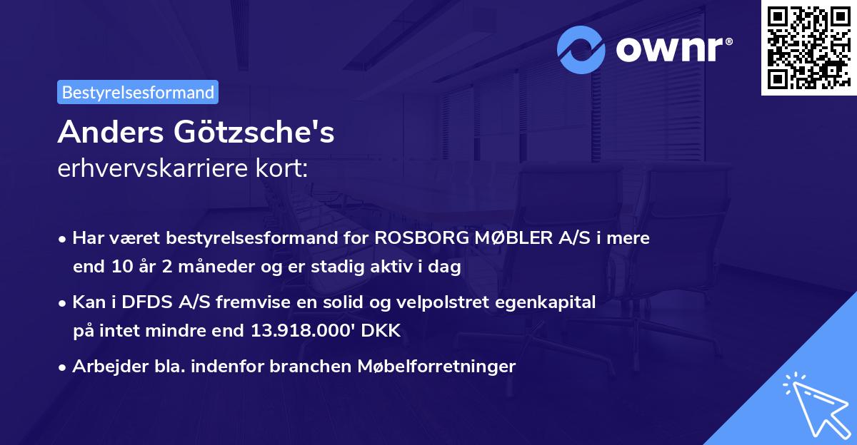 Anders Götzsche's erhvervskarriere kort